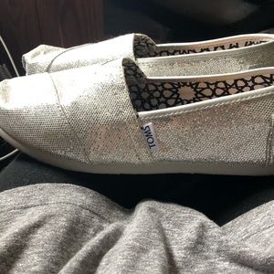 Silver glitter Toms